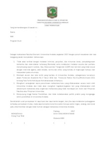 Surat Pernyataan Maba D Document Repository Universitas Andalas My